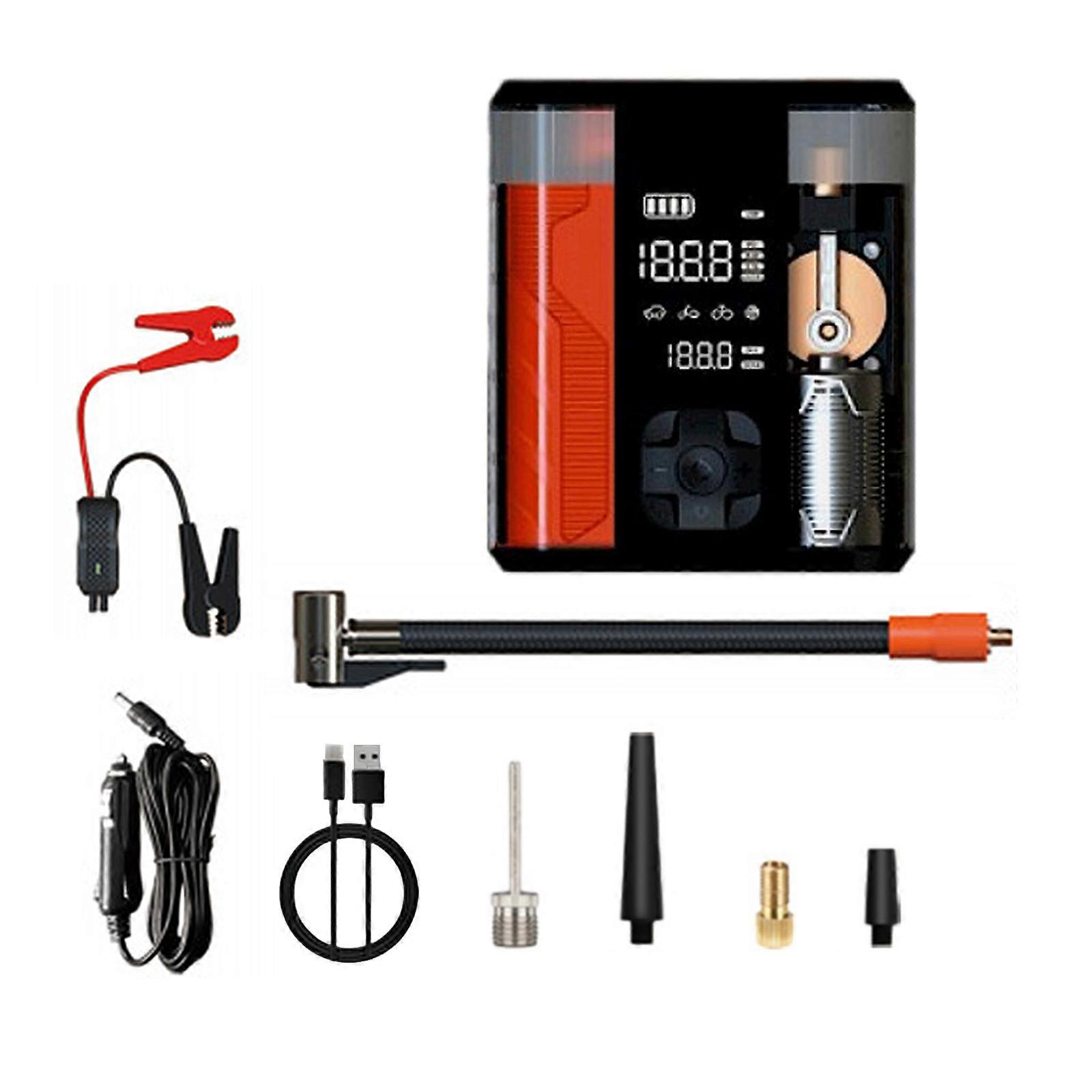 Tire Inflator Portable Air Compressor, 150W Portable Air Pumps Jump Starter Digital Pressure Display Air Compressor Multicolor