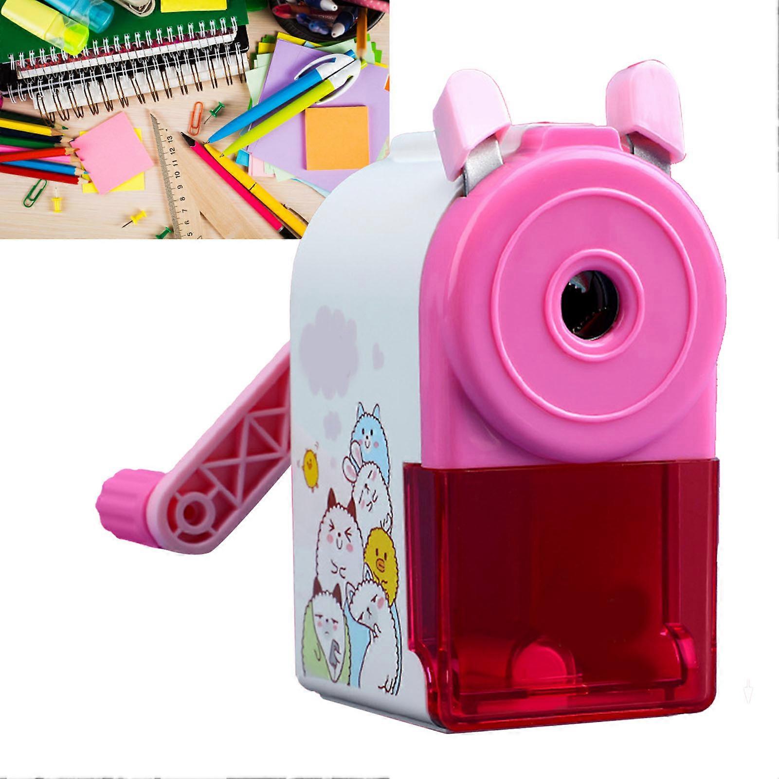 Pencil Sharpener Automatic Manual Pencil Sharpener Students Portable Pencil Sharpener for School Dormitory Library Roseate