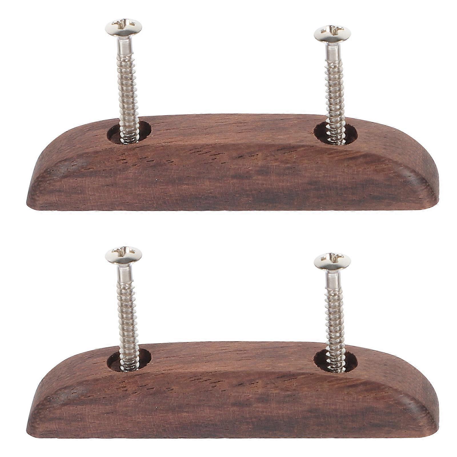 2PCS Rosewood Bass Guitar Thumb Rest Support Accessories Thumb Buckle (Coffee)