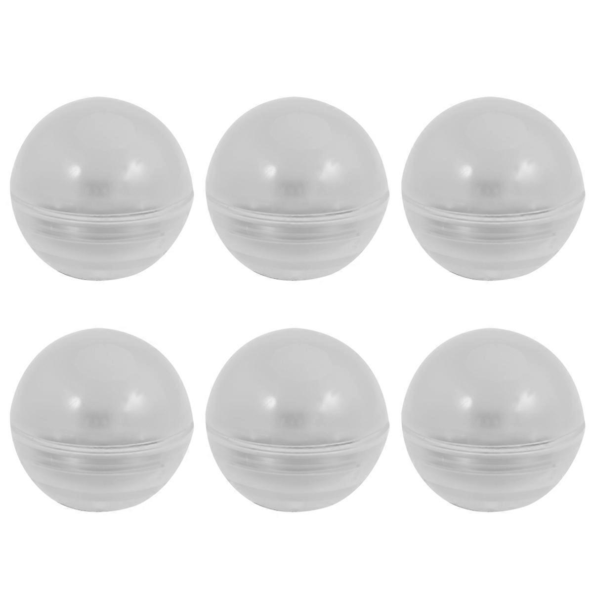 LED Floating Ball Lights for Pool Decoration Warm White 6 Pieces Battery Powered