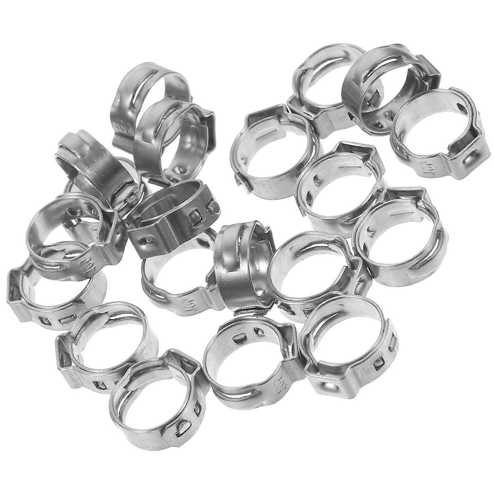 Pipe Support Clamp Hose Pipe Clips For Wall DIY Users 304 Stainless Steel Technology Airtight Connection 20Pcs