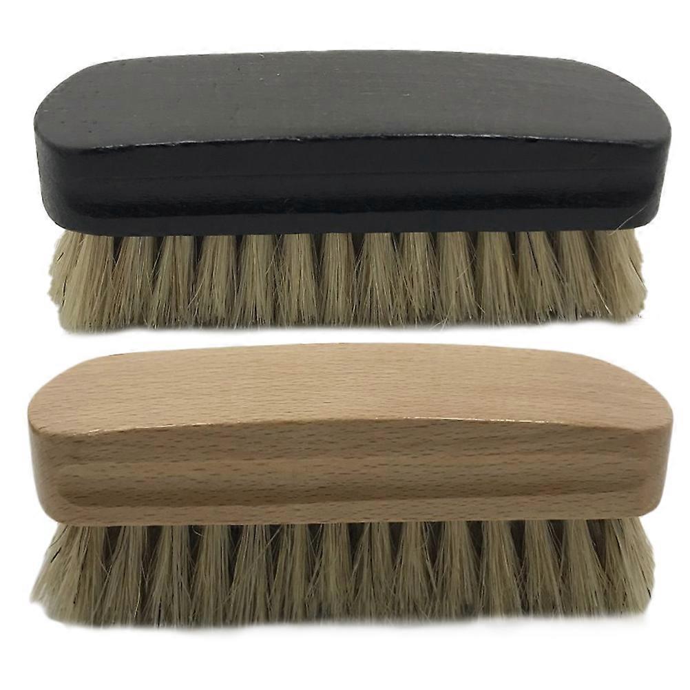 Shoe Polish Brush Multifunctional Dark Color Light Color 11.2x4.6x1.9cm Cleaning for Home Use 2Pack