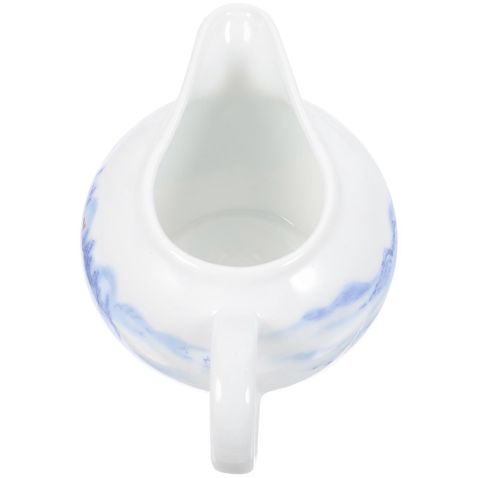 Blue and White Porcelain Ceramic Milk Pitcher Sauce Pitcher Gravy Boat Coffee Creamer