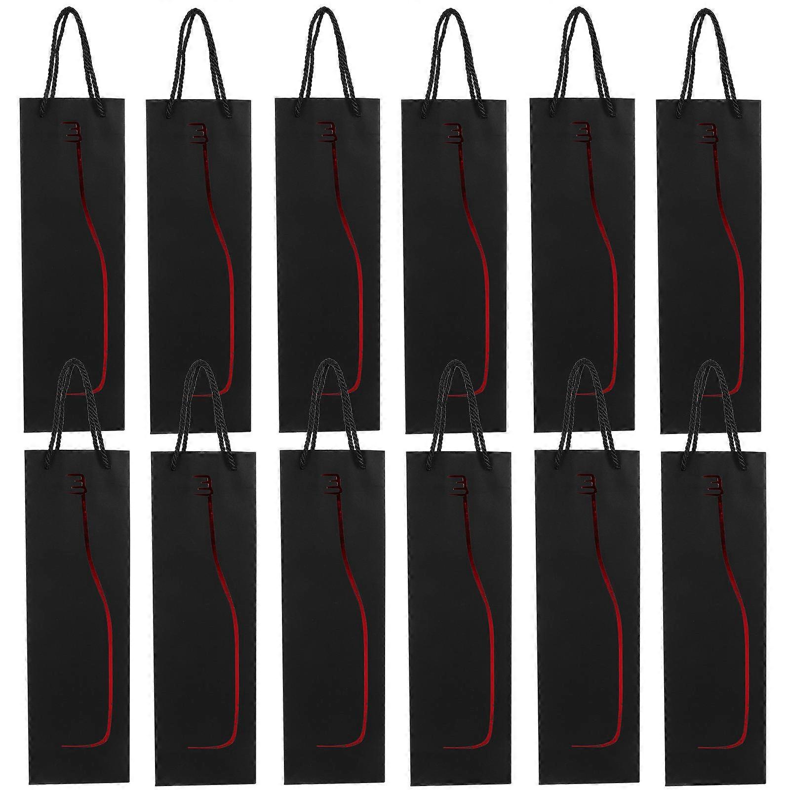Red Gift Bags Single Tote Made of Imported Paper for Packing Reusable Holds 750ml