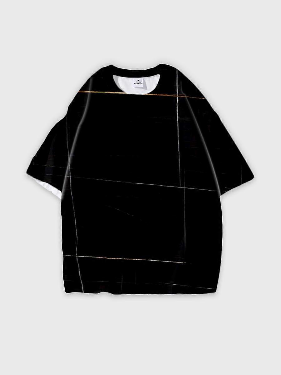 T-shirt round neck Pattern loose short sleeve B917