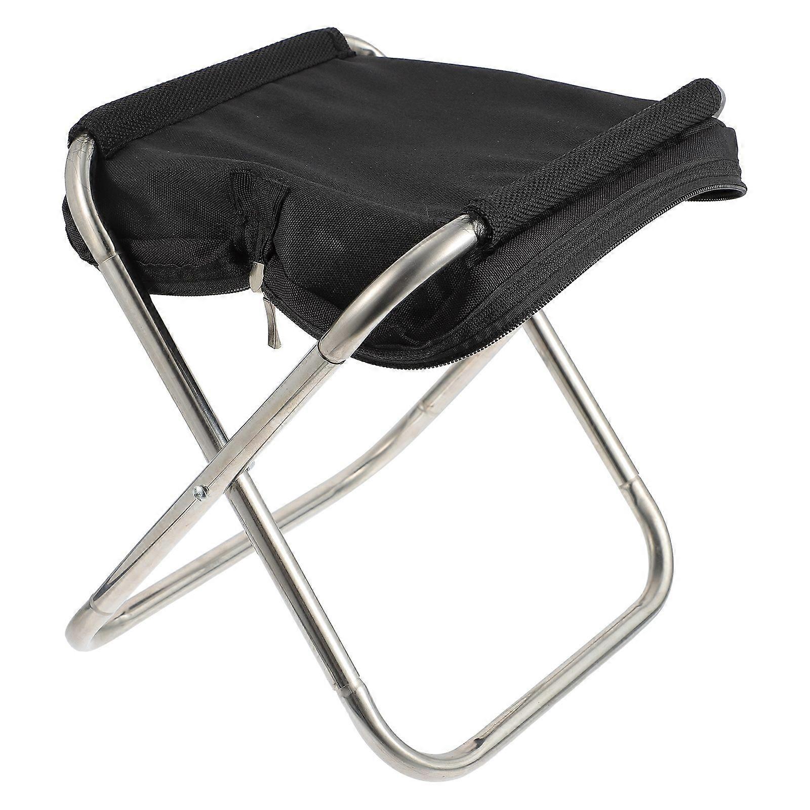 Portable Folding Chairs Silver Indoor Use Beach Garden Strong 1Pcs