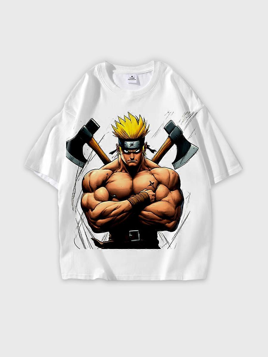 T-shirt round neck book Characters Pattern loose short sleeve E1712