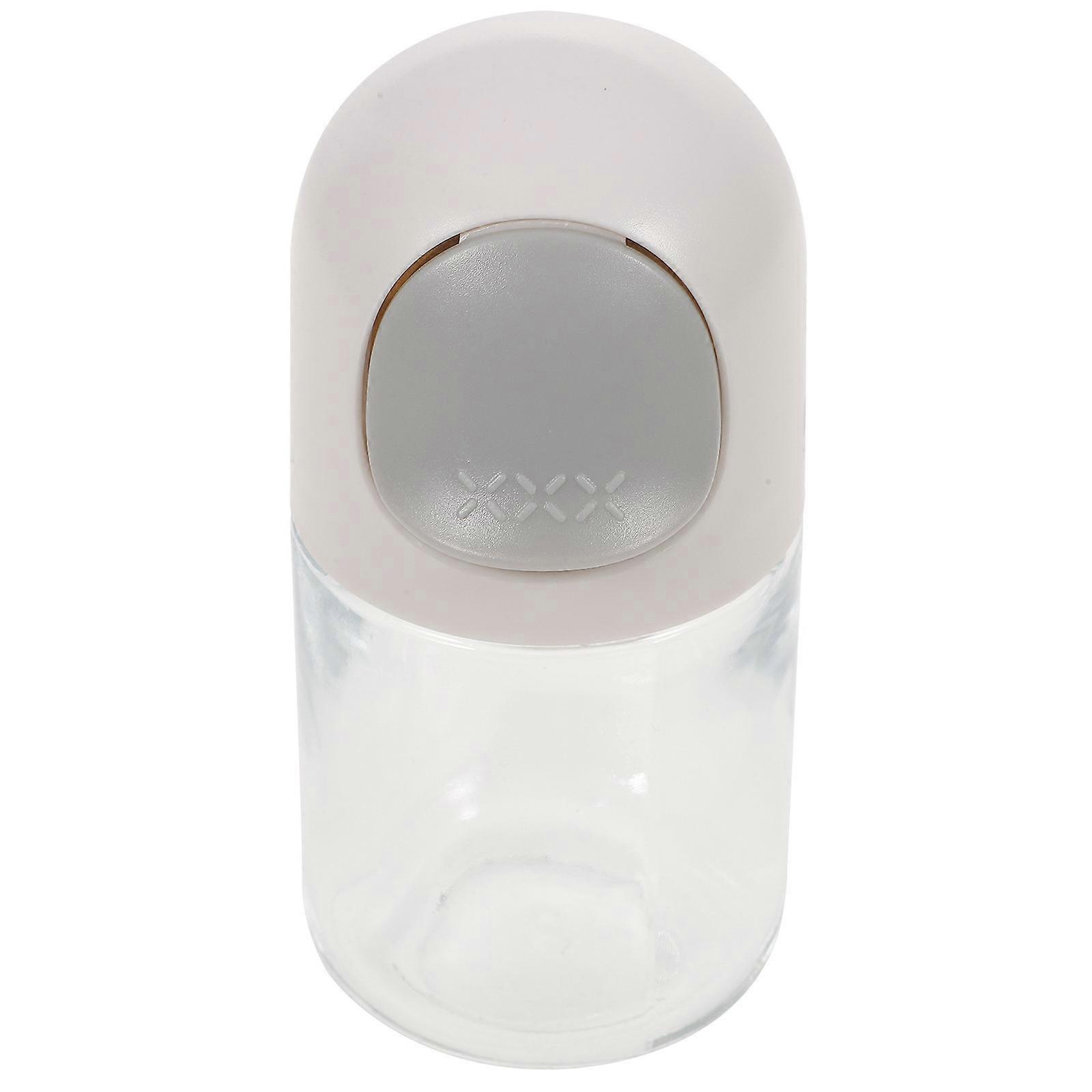 Kitchen Glass Spice Jar with Button Control 1 Piece for Salt Storage