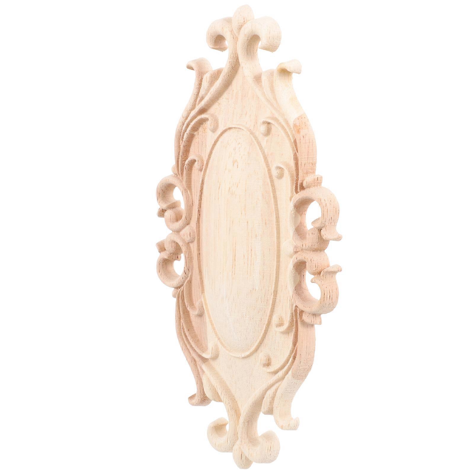 Synthetic Wood Carving Applique for Decoration Khaki Color Easily Paintable 4.5 Inches