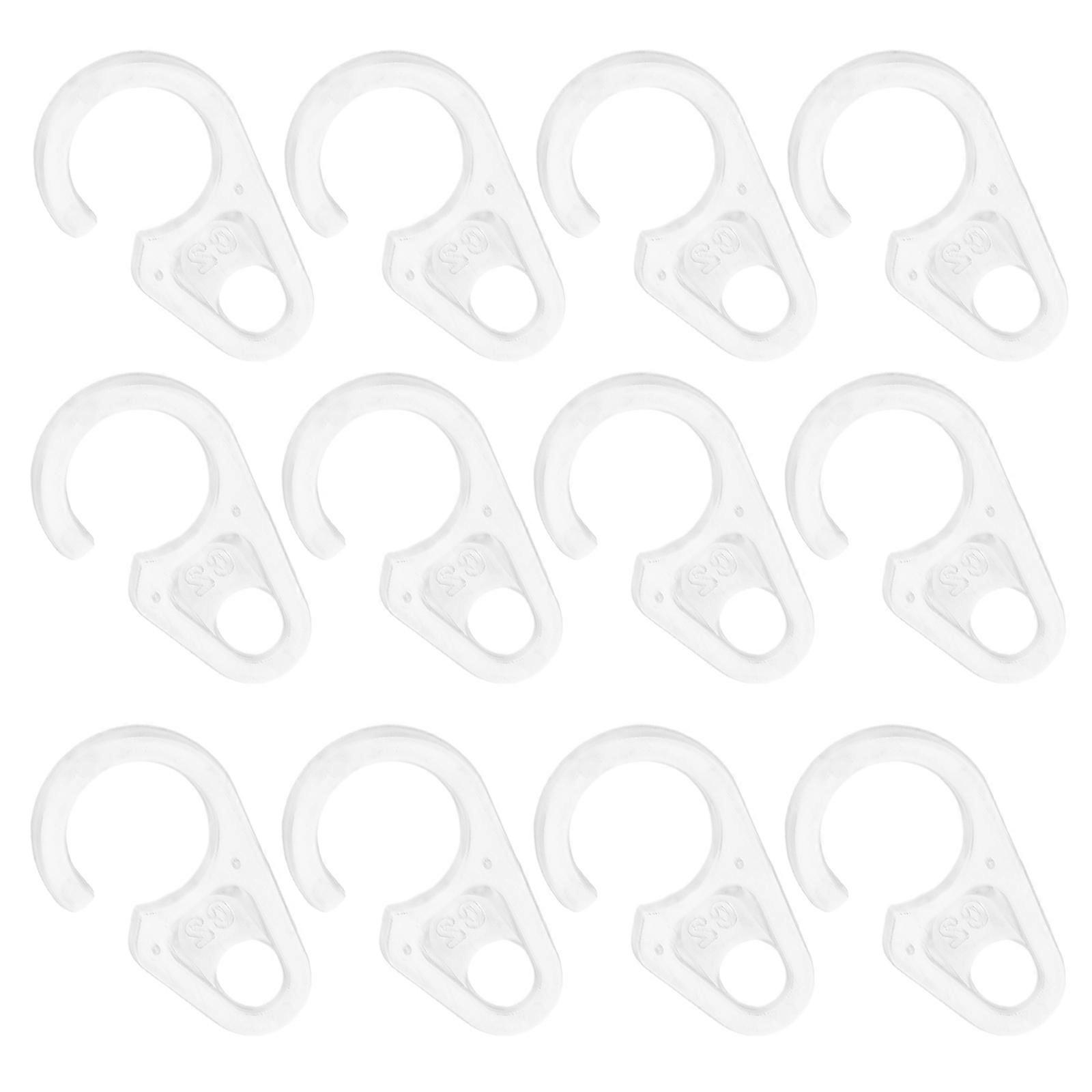Shower Curtain Rings Clear Plastic Hooks for Hanging 50Pcs