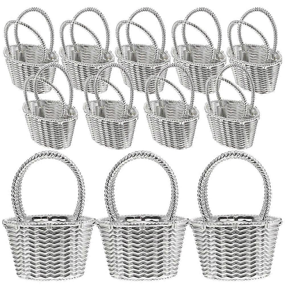 Hollowing Candy Basket Wedding Table Basket Plastic Flower Basket Shape 24Pcs