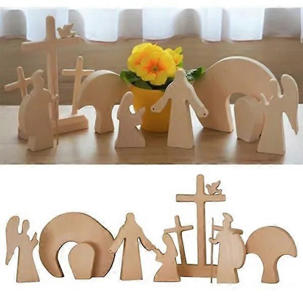 Easter scene tree decoration, Easter desk ornament 1SET