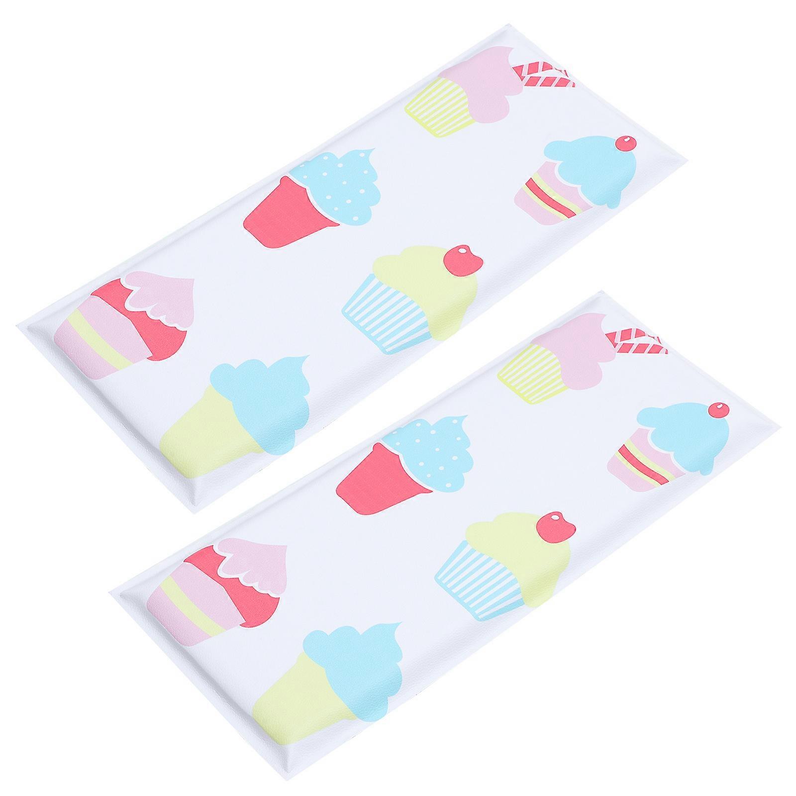 Cartoon Wall Decals for Kids' Bedroom – Soft Collision Cushion Stickers for Nursery Walls – 2pcs Set
