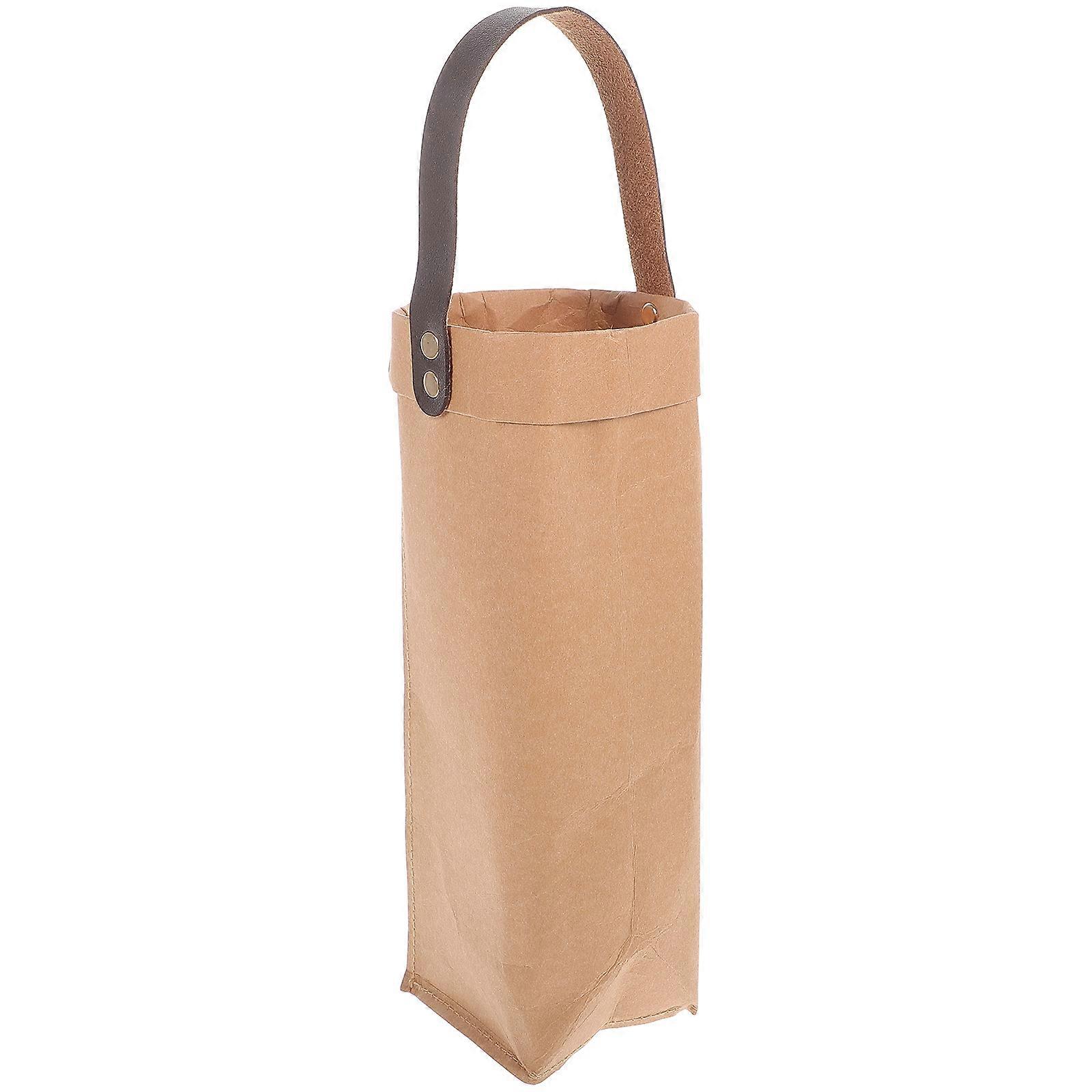 Portable Carrier Reusable Gift Carrier Bag Brown 27X8.2cm For Gifting Occasions 1Pack