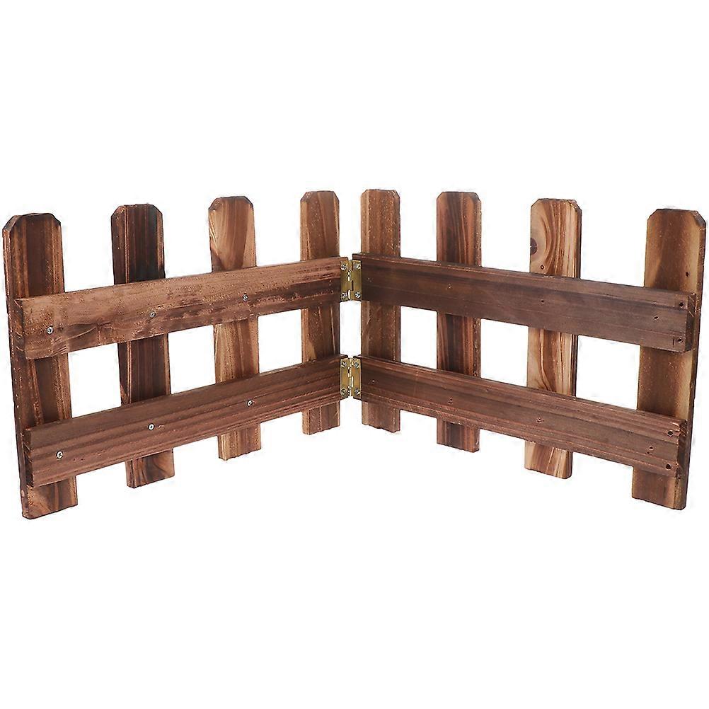DIY Wood Decorative Fence for Garden Balcony with 1 Set of Garden Wood Fencing