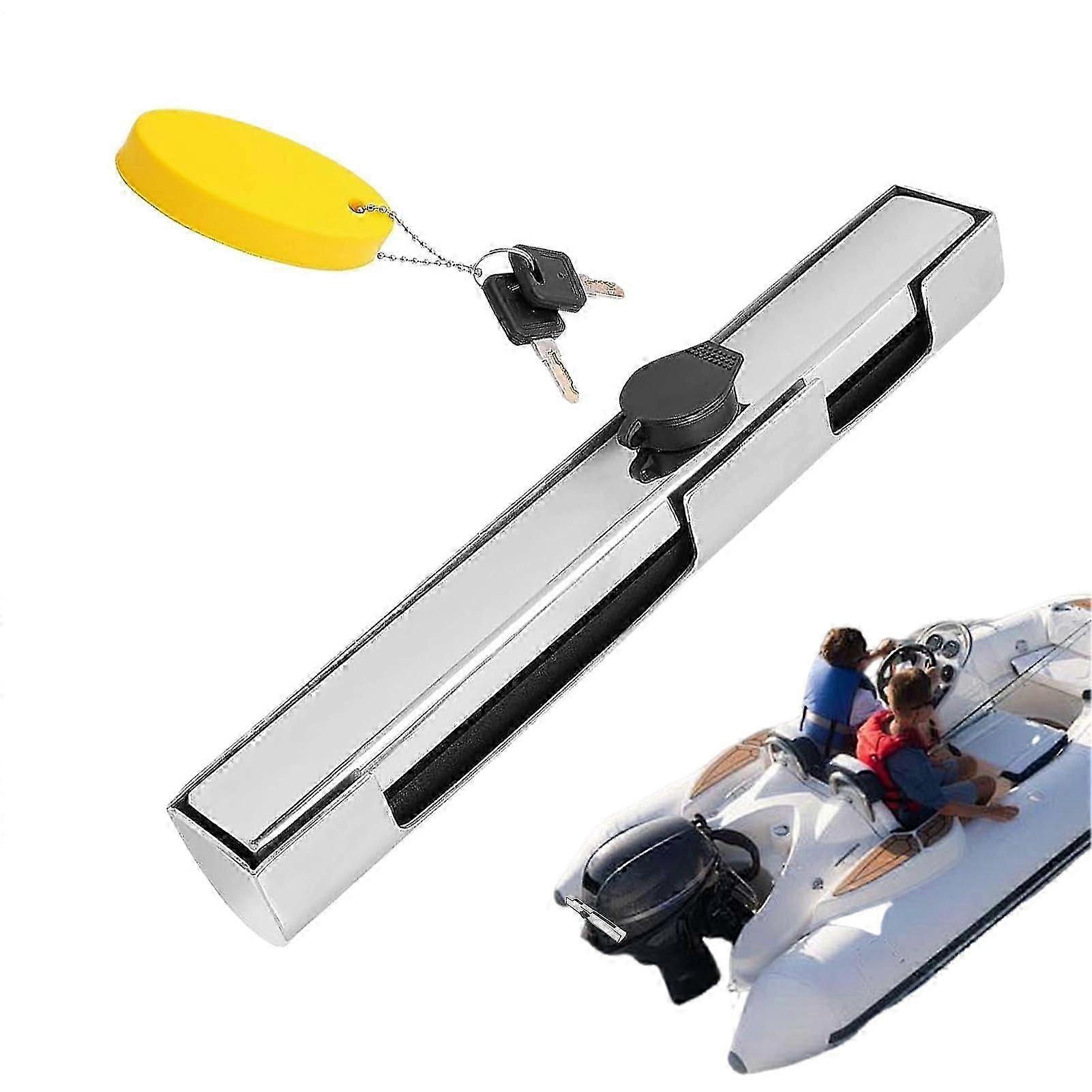 Rust-Proof Adjustable Outboard Motor Safety Lock with Two Keys for Secure Boating