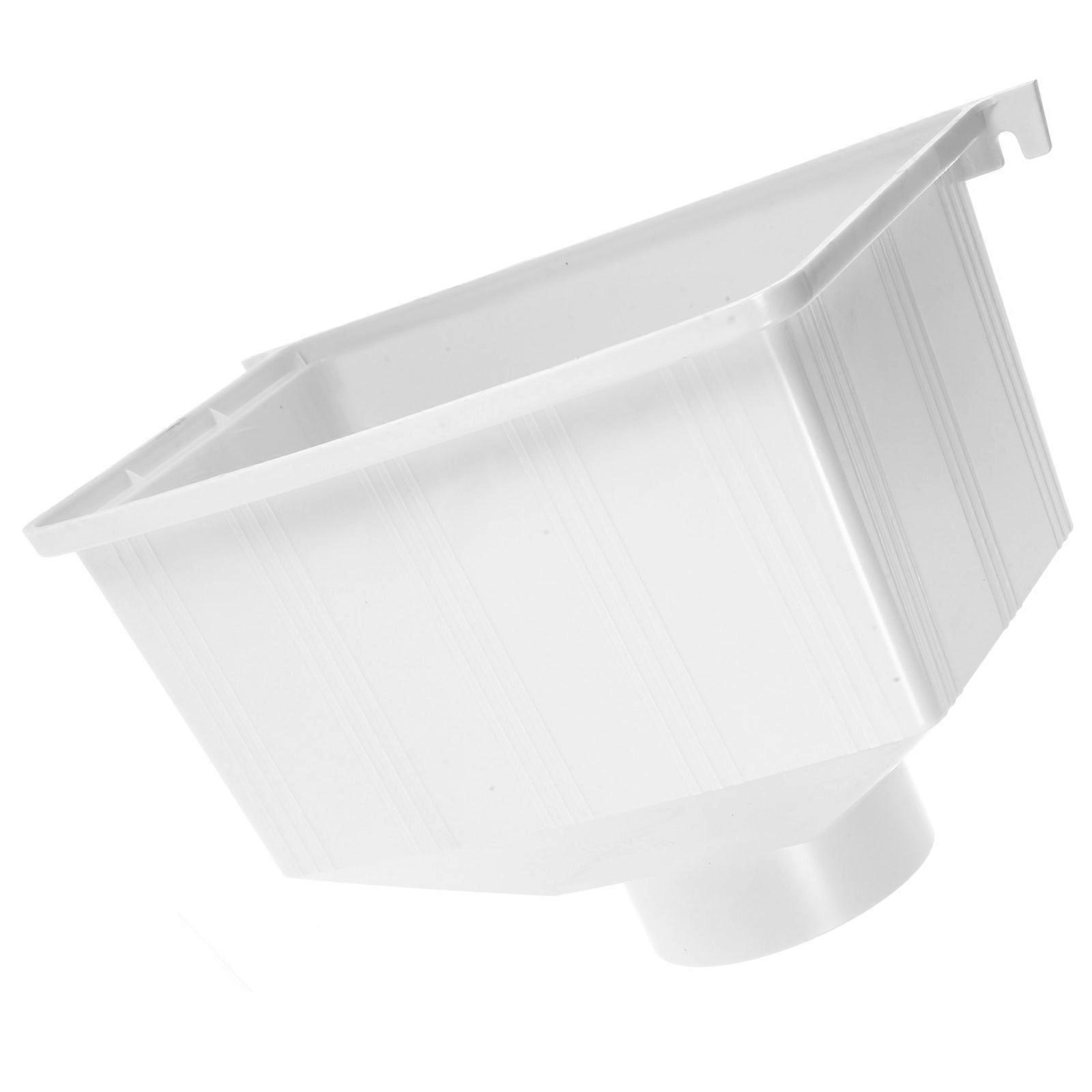 White PVC Gutter Downspout Connector for Tube Use Easy to Install Multiple Sizes Available