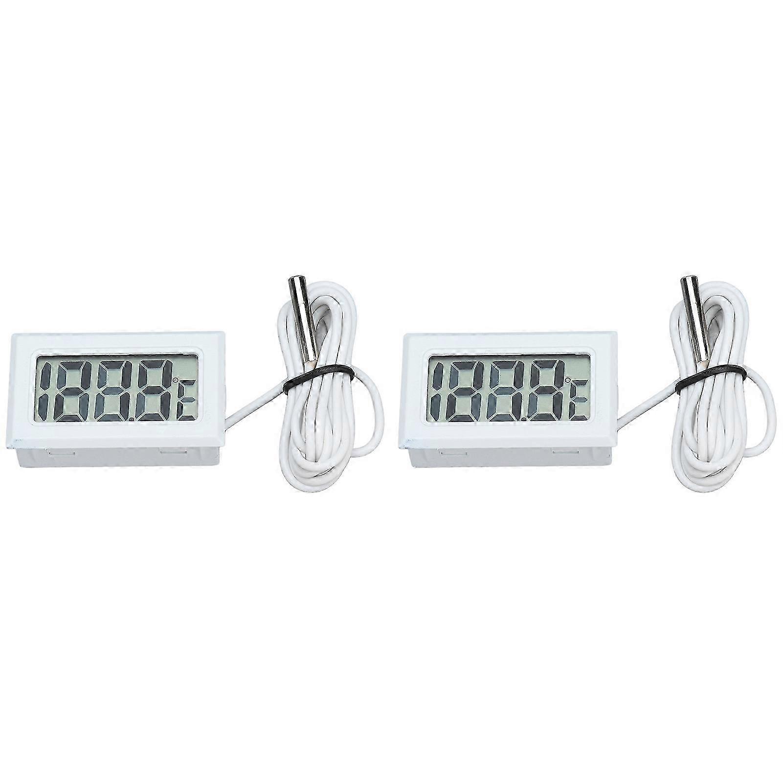 ZENGO Electronic Digital Thermometer 2Pcs, 2s Refresh Temperature Meter with Probe