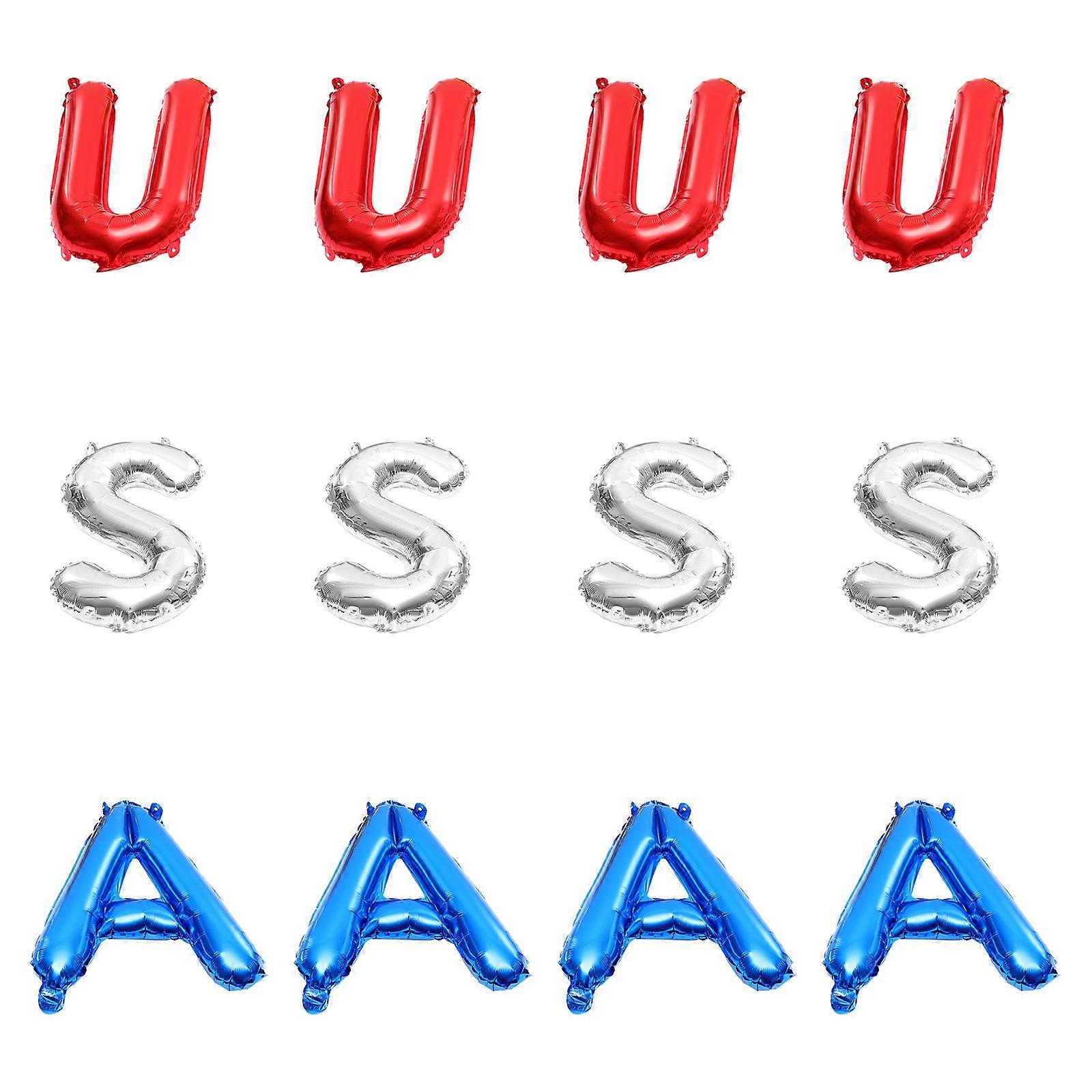 12pcs Fourth of July Balloons Party Decor Layout Decorative Balloons