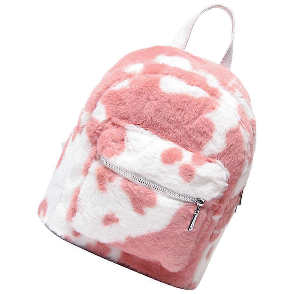 Mini Backpack Plush Backpack Shoulder Storage 1Pcs for Women Girls