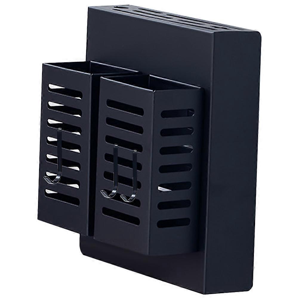 Kitchen Storage Rack, Wall Mounted Cutlery Holder with Hooks for Tool Management