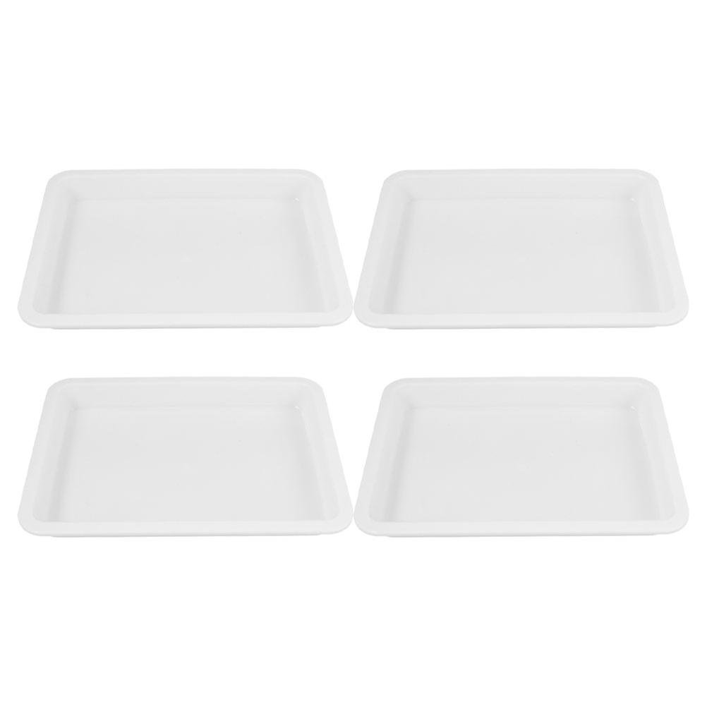 The **4pcs Laboratory Trays Acid and Alkali Resistant Plastic Trays** are essential tools for safe and efficient chemical handling and sample