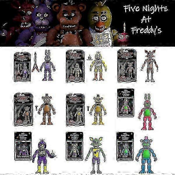 2025 FNAF Springtrap Articulated Figure Set - 9-Piece Collectible for UK Horror Game Enthusiasts