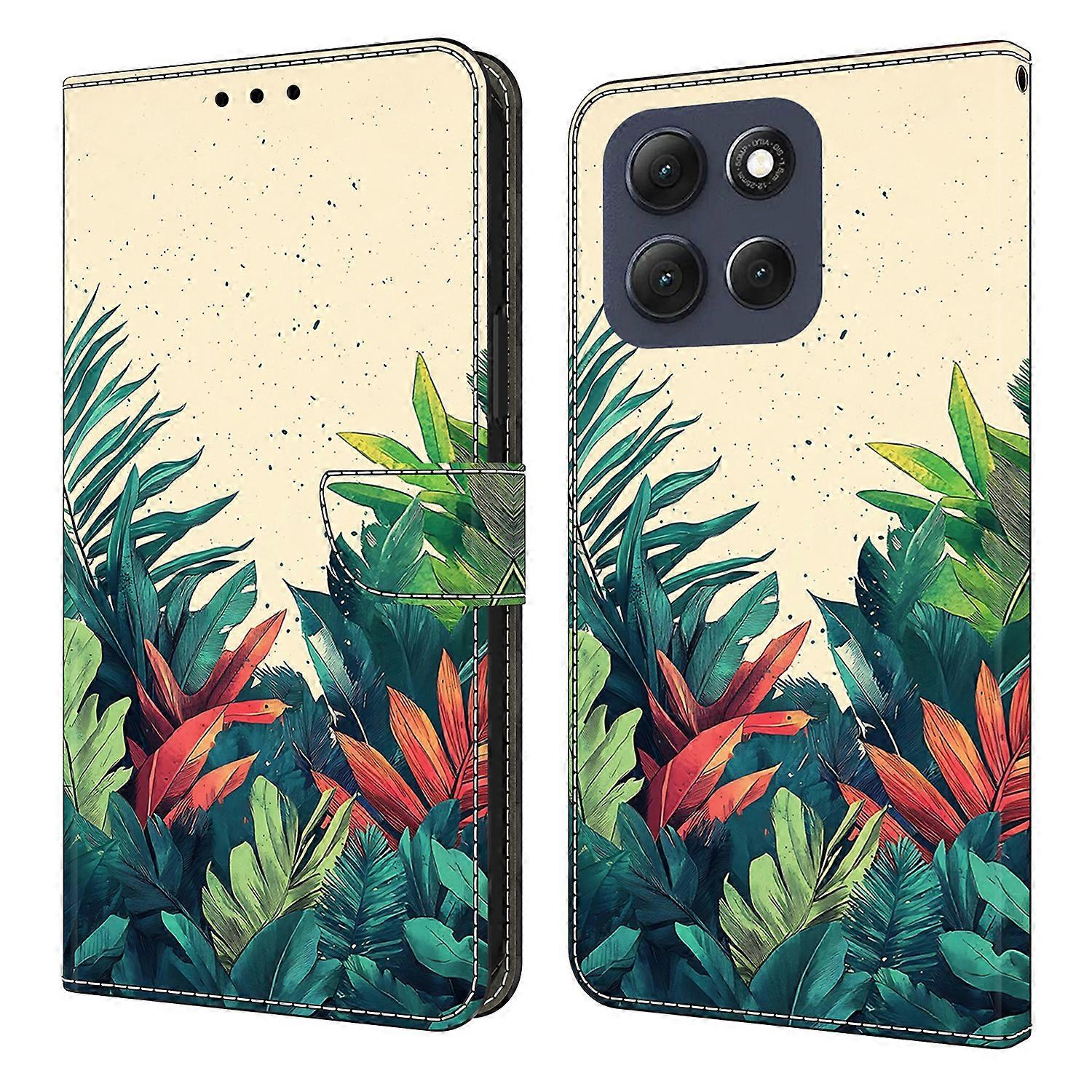 Funda de cartera TKdaddy para Motorola Moto G86 5G con patrón de impresión  de cuero PU