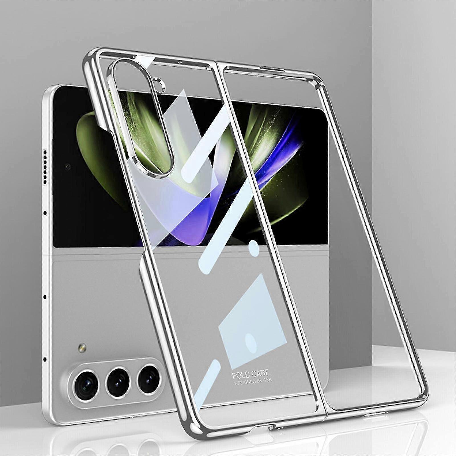 Galaxy Z Fold 5 için Şeffaf Kılıf, Z Fold 5 Kılıfı İnce İnce Şeffaf Darbeye Dayanıklı Sert PC Fold 5 Telefon Kılıfı Kapak