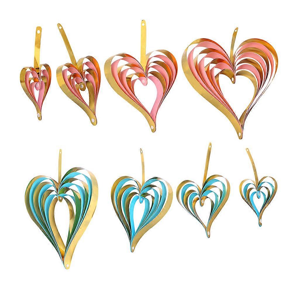 Heart Decor 8Pcs Kit For Valentine's Day Creation Multi-layer Hanging Ornaments For Anniversaries And Special Occasions 25x25cm