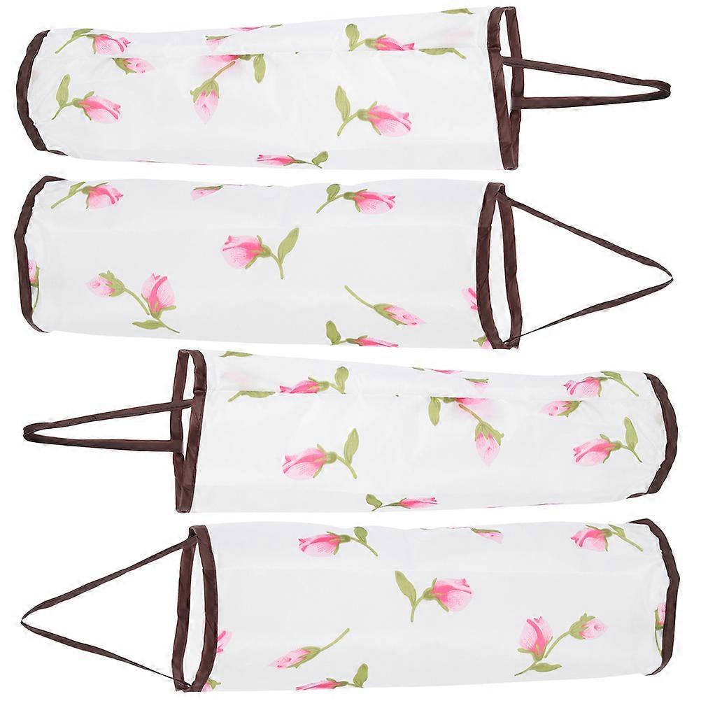 Trash Bag Hanger 4Pcs Multi Color Storage Holder Family Use Hanging Design Plastic Bag Organization Bottom Extraction