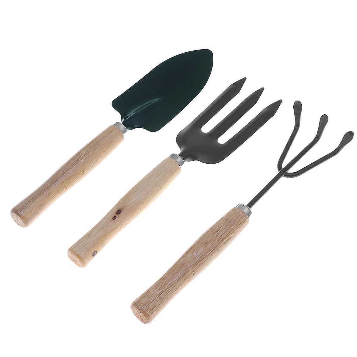 3Pcs Gardening Tools Set Small Rake Hand Trowel Mini Indoor Tools for House Plants Random Color