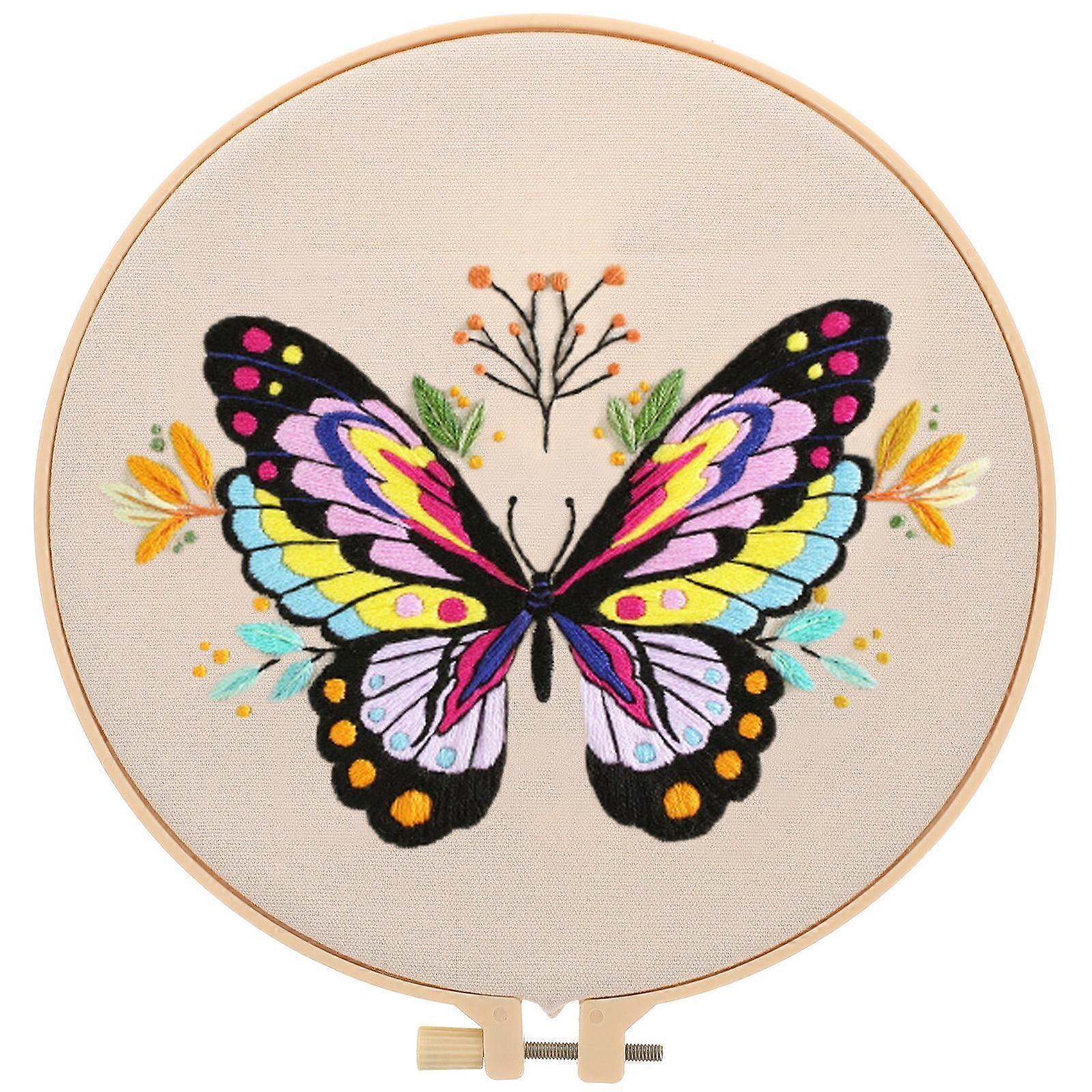 Embroidery Starter Kit 1 Set For Textile Accessories With 20X20cm Size Ideal For Parent-Child Bonding