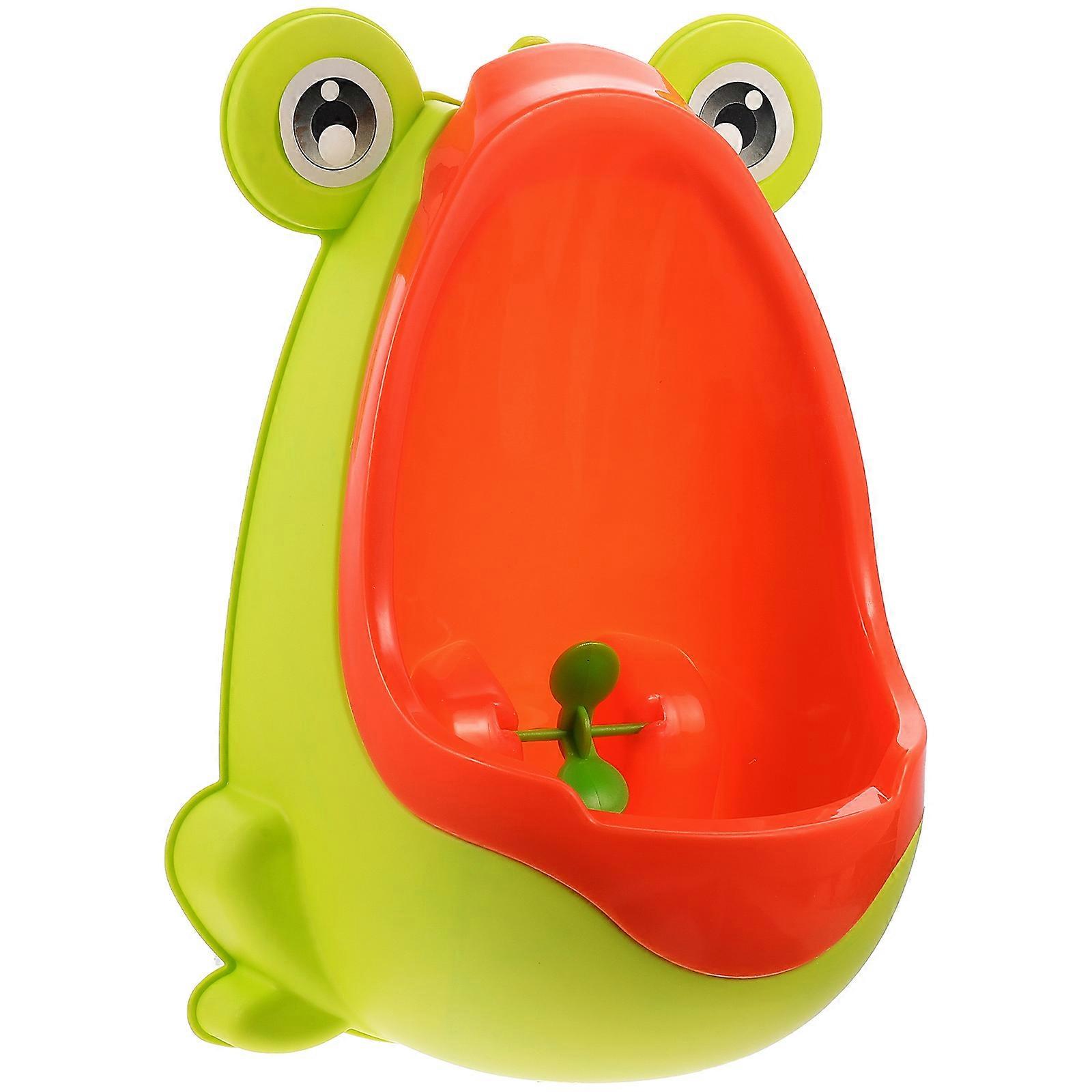 Toddler Urinal for Boys with Rotating Water Wheel Potty Training Tool in Yellow PP Material for Home Use 7.5 x 4.3 Inches