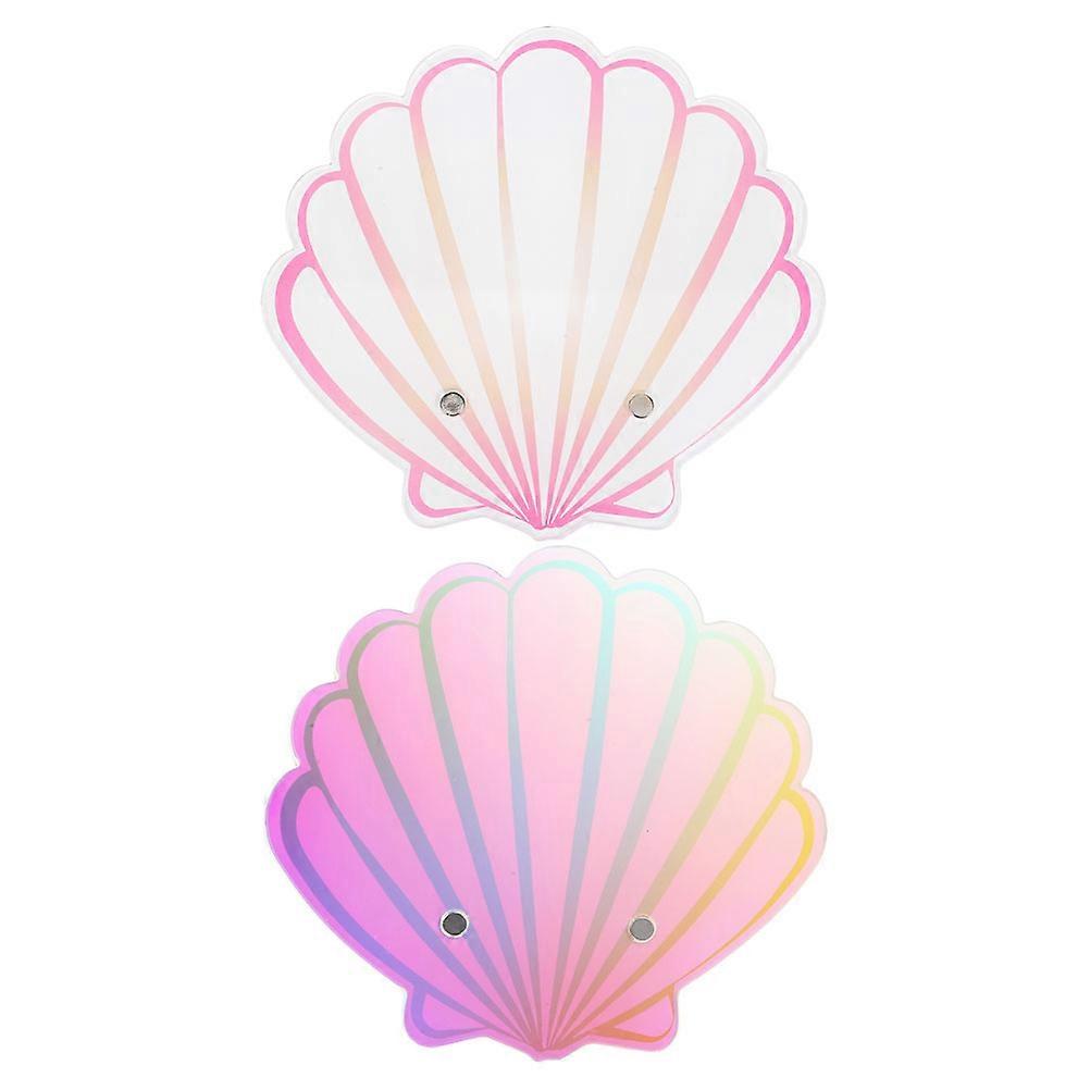 Eyelash Extension Tool with Acrylic Glue Holder Shell Shaped for Eyelash Extensions 2PCS
