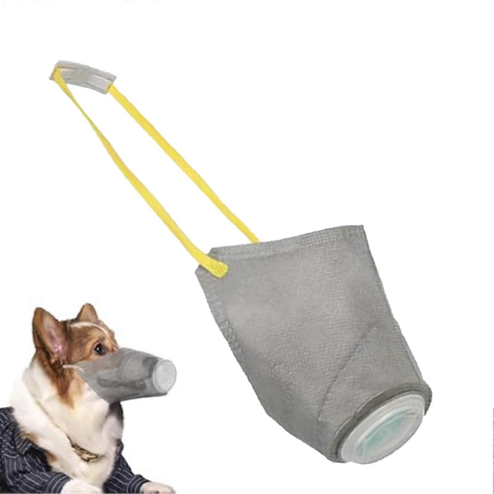 Muzzle for small dogs Adjustable breathable muzzle for puppies Gray size S
