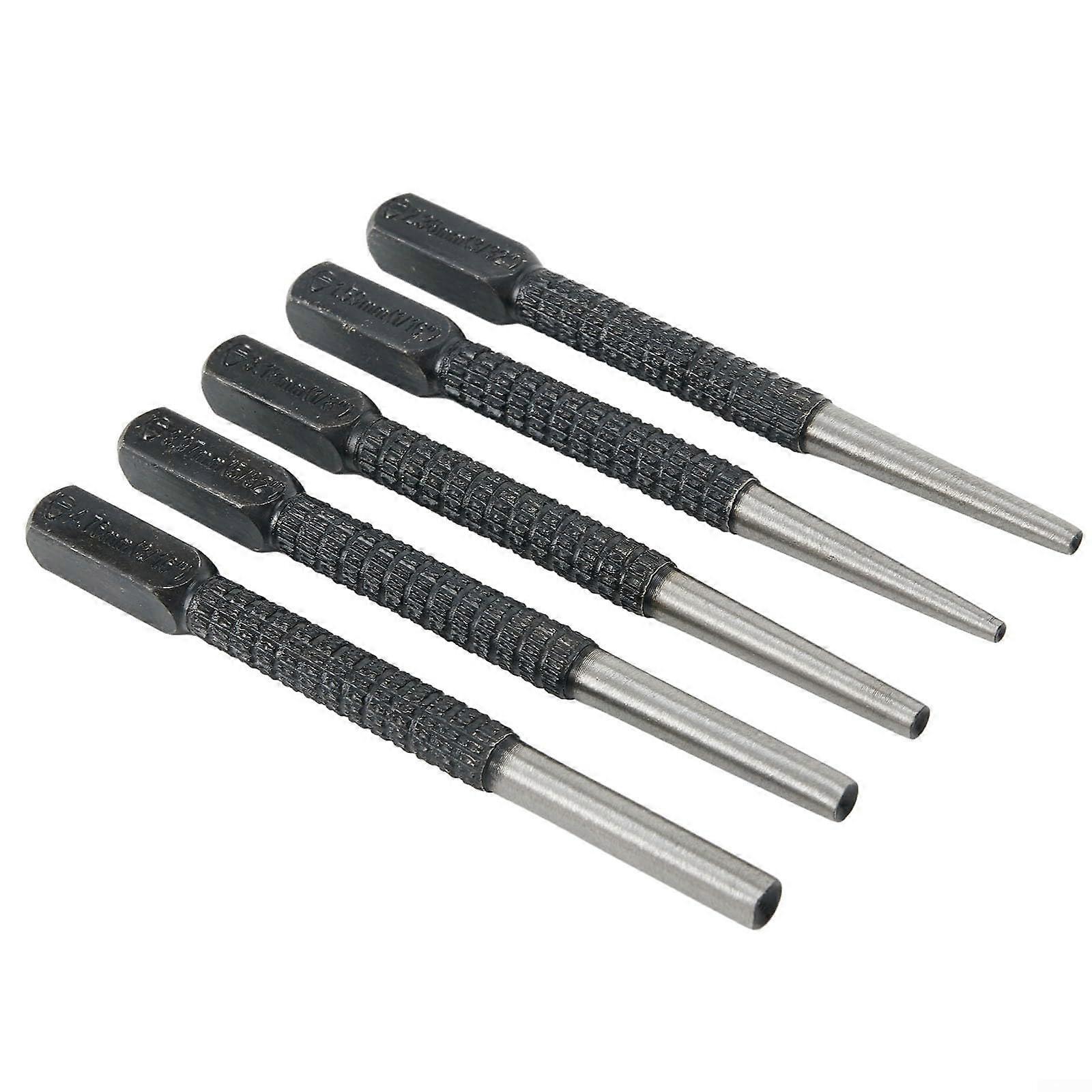 Nail Punch Tool Set 5-Piece Multi-Size Made Of Sturdy Alloy Steel For General Use