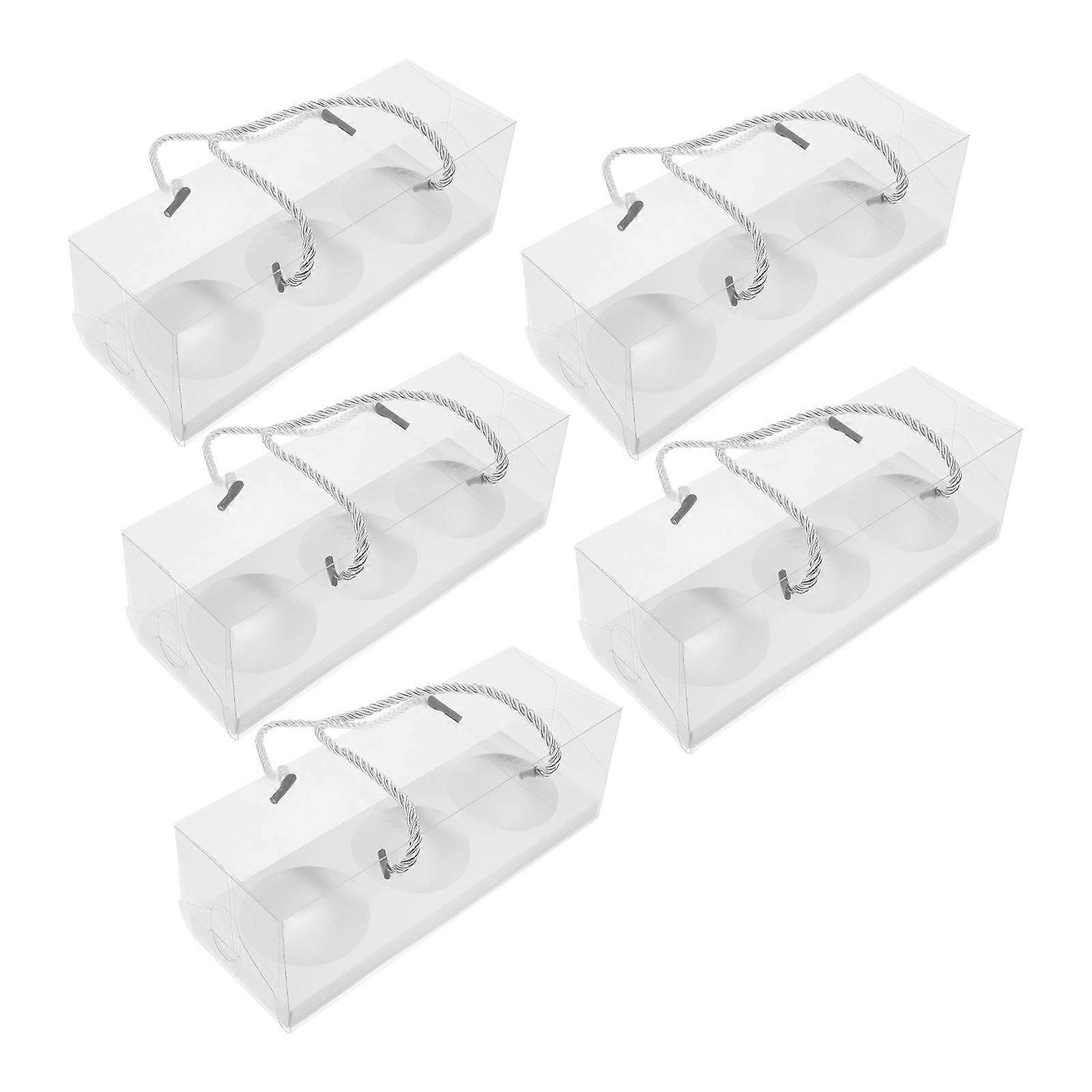 5pcs White Gift Boxes with String for Storage Portable and Elegant Empty Boxes for Wedding Birthday