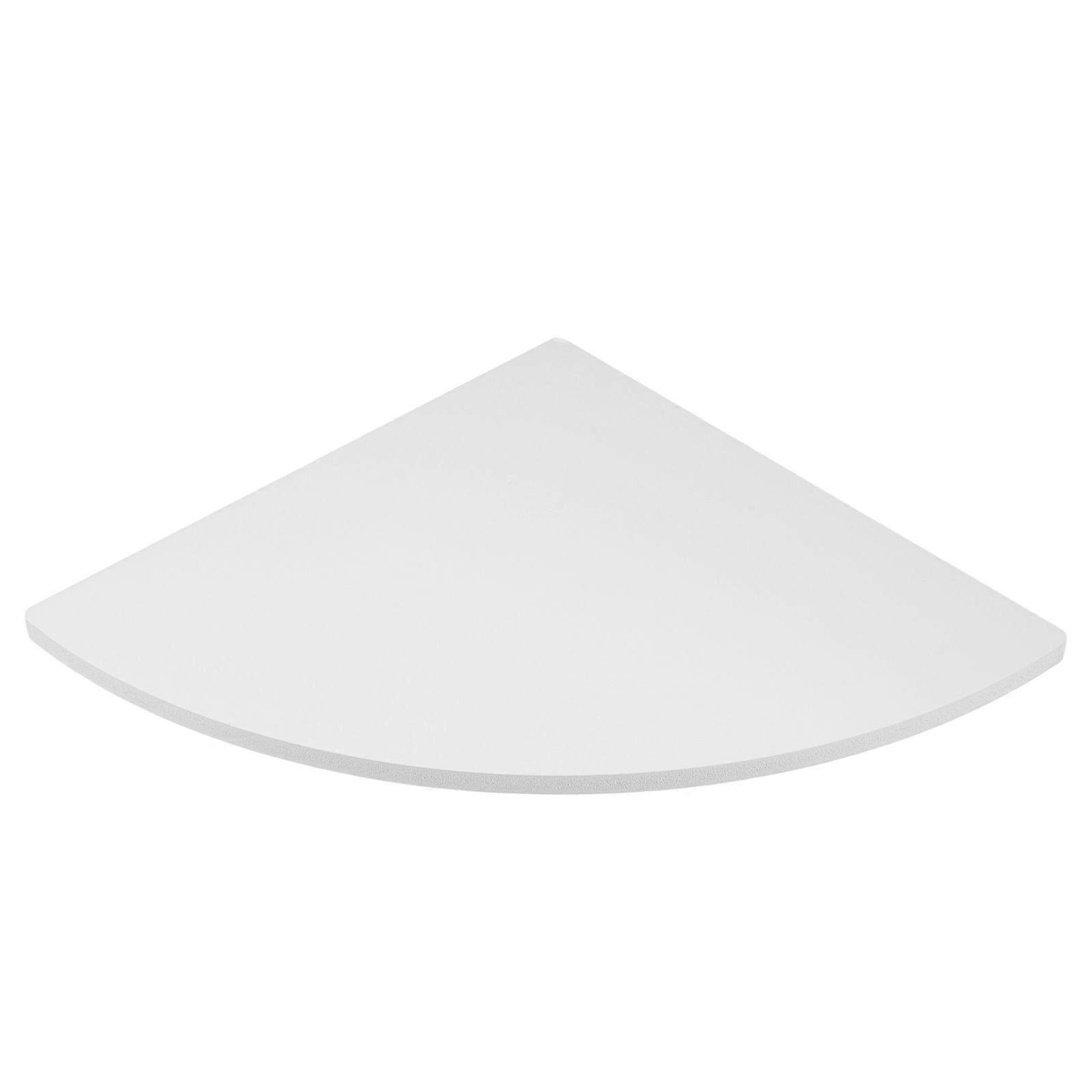 Fan Shape Wall Corner Shelf Set Wall-mounted Corner Storage Rack Triangle Storage Holder - 30cm (White)