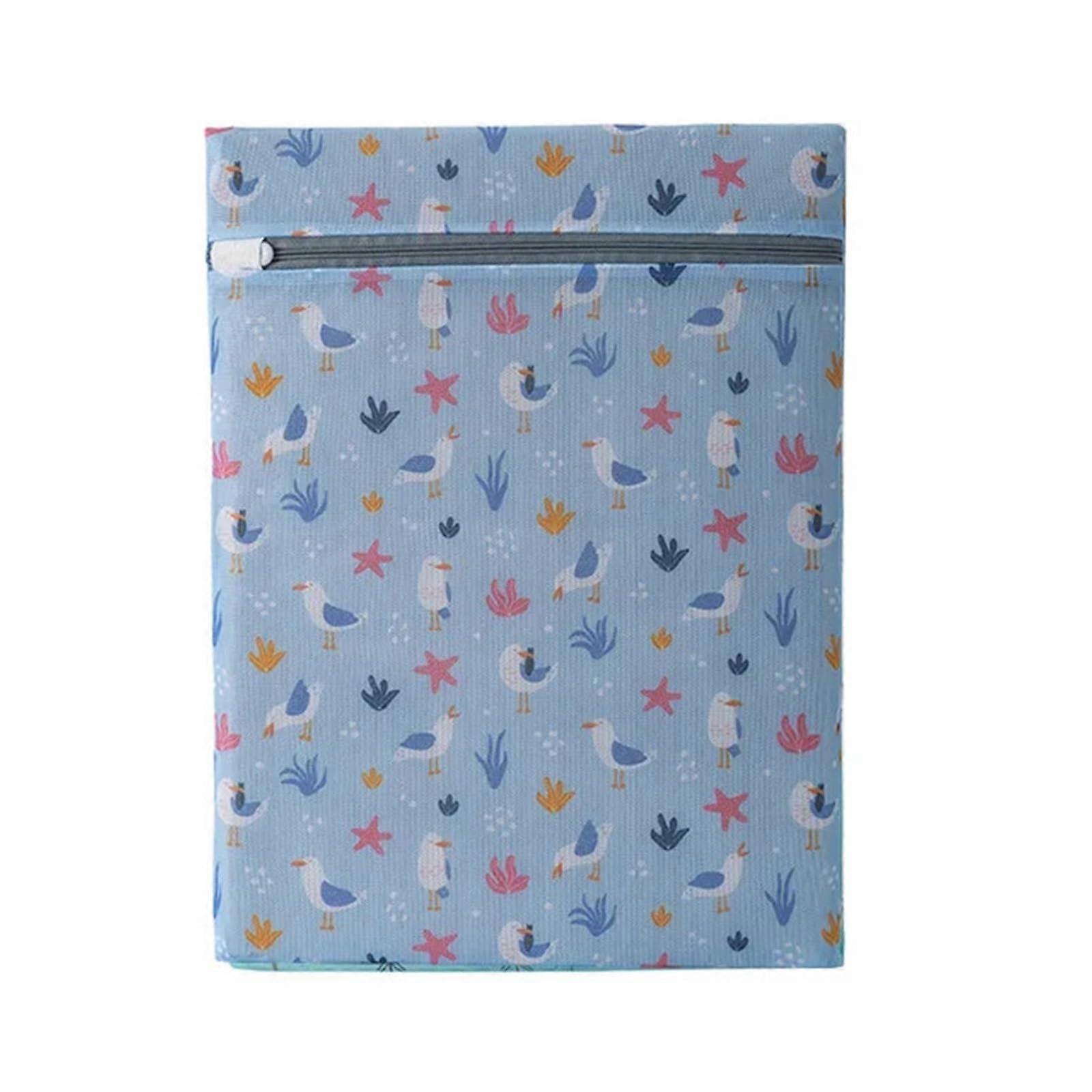 Wash Bags for Washing Machine Exquisite Printing Laundry Net (DEEP BLUE)