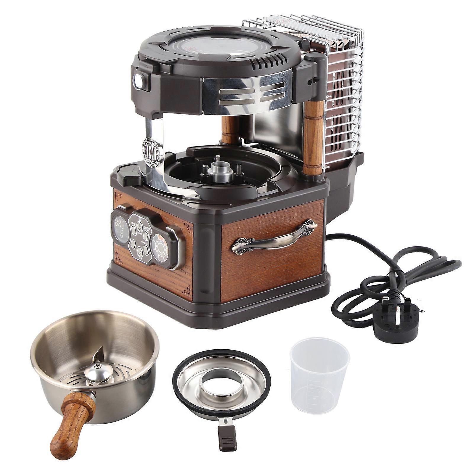 Quiet Vintage Coffee Bean Roaster with Precise Temp Control for UK 220V