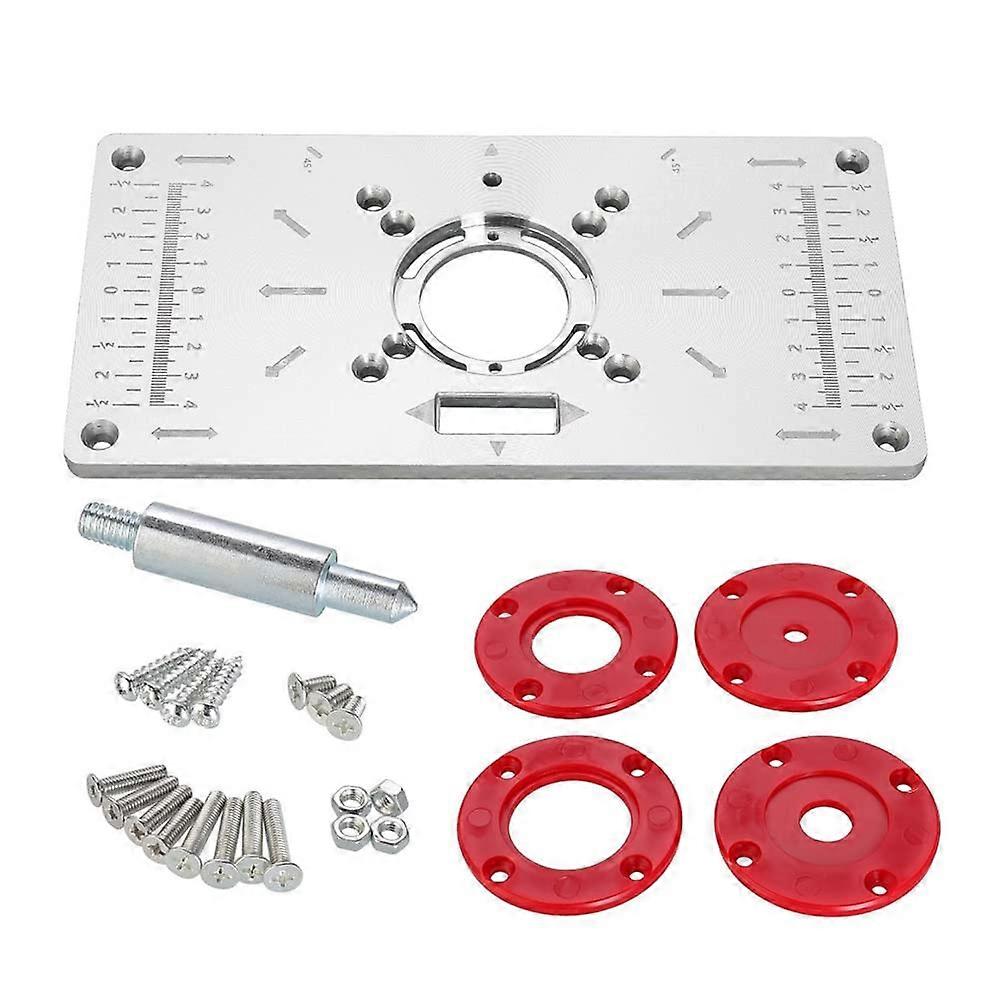 Router Table Insert Plate Aluminium Alloy Trimming Woodworking Flip Board 31/25/13/7 mm