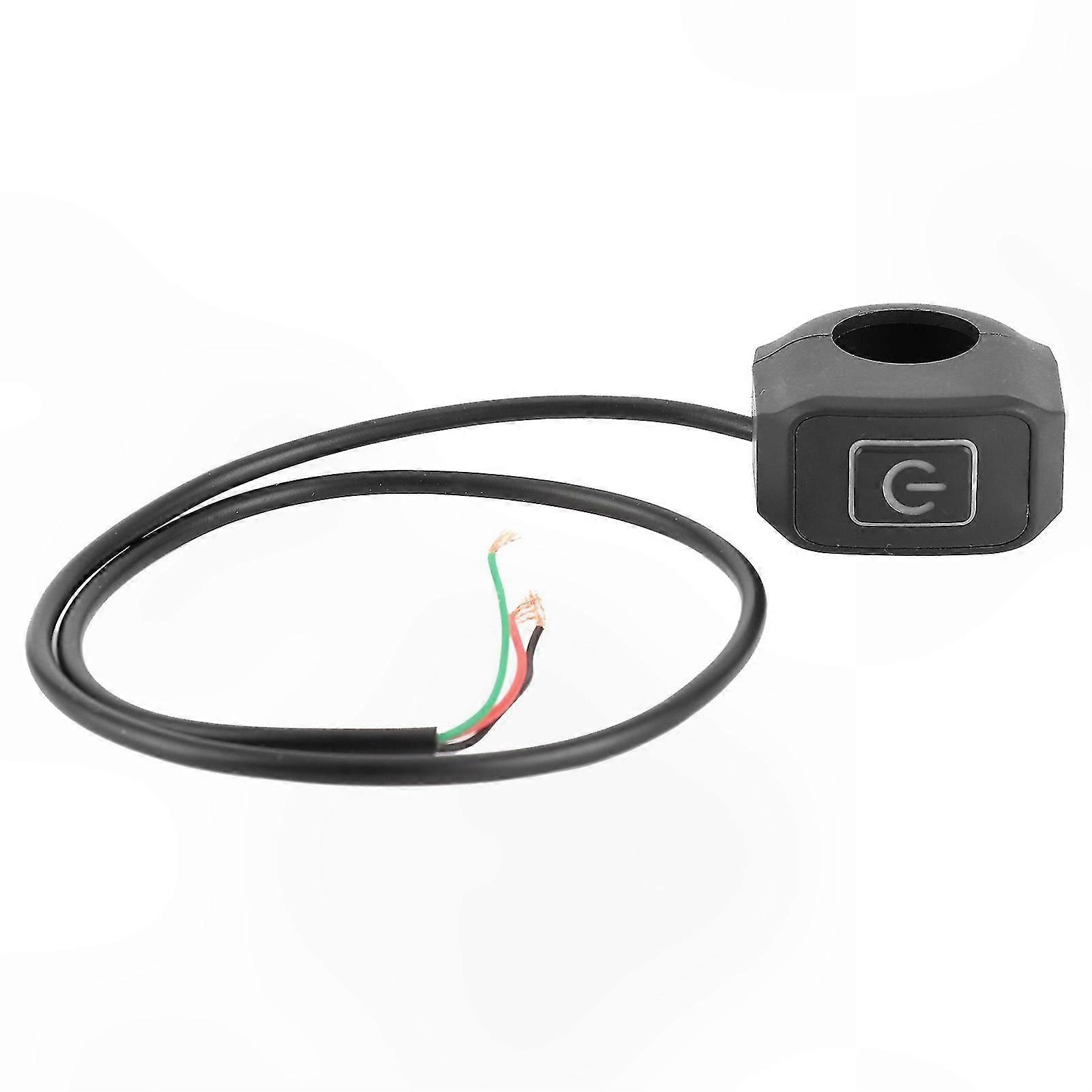Universal Motorcycle Handlebar Light Switch, Waterproof Push Button with LED Indicator, 22mm 7/8in Fitment