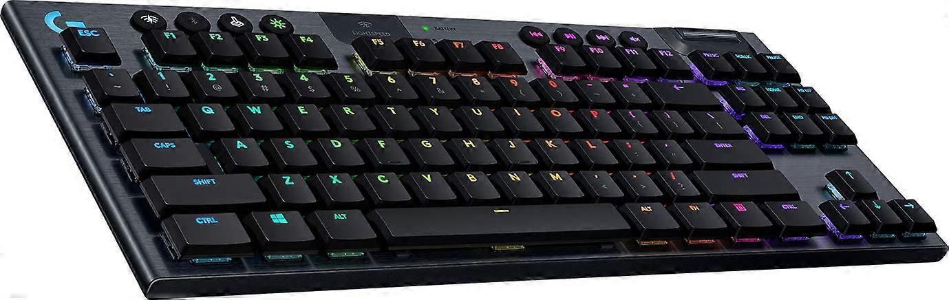 915 TKL Tenkeyless Lightspeed Wireless RGB Mechanical Gaming Keyboard Linear Switch Lightsync RGB Low Profile Black