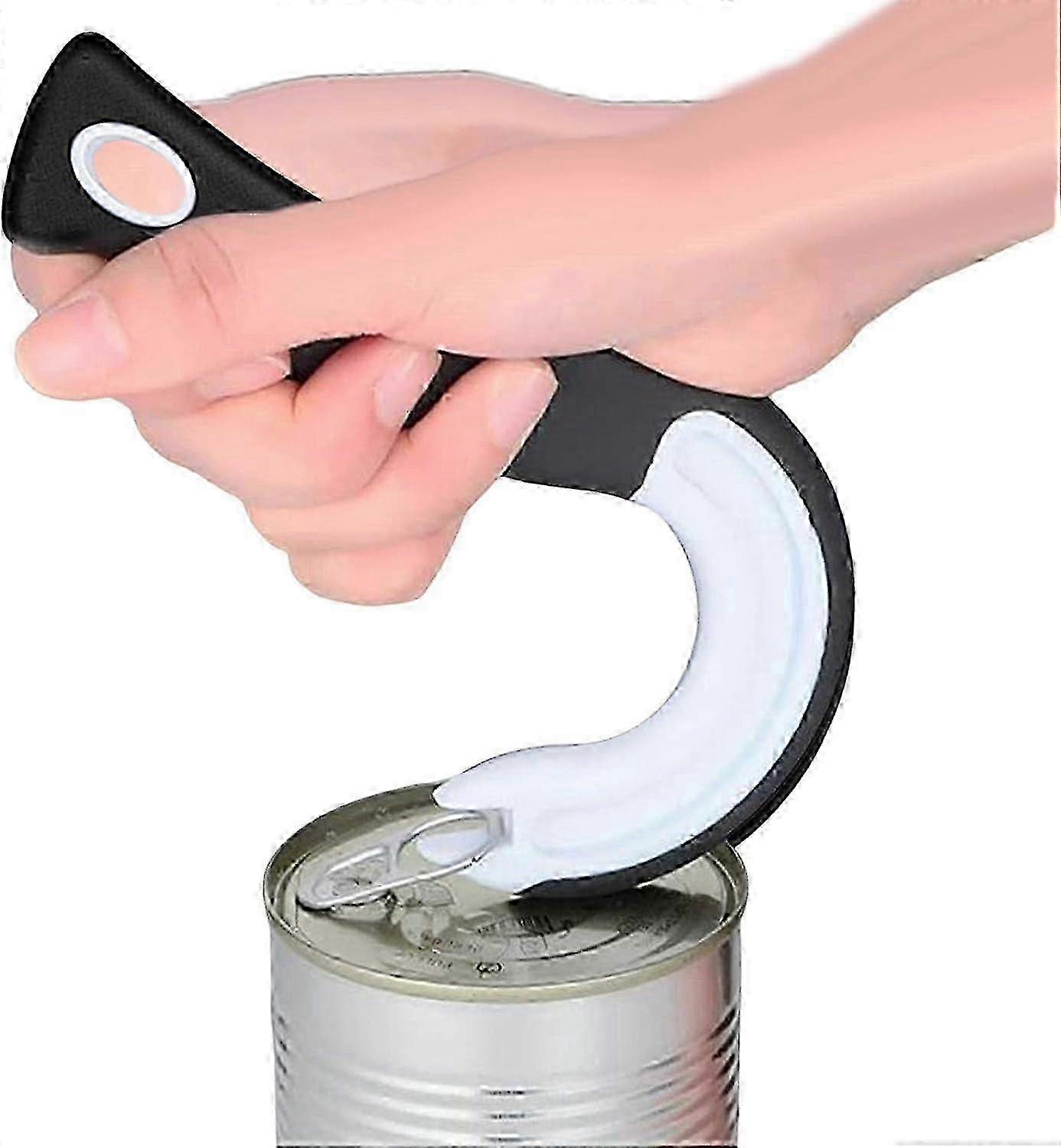 Ανοιχτήρι Ring Pull Can | Ανοιχτήρια κασσίτερου για αδύναμα χέρια | Εύκολο άνοιγμα δαχτυλιδιού-τράβηγμα ανοιχτήρι κονσερβών | Εργονομικό J-σχήμα μπορεί να ανοίξει βάζο Gadgets κουζίνας για το σπίτι re