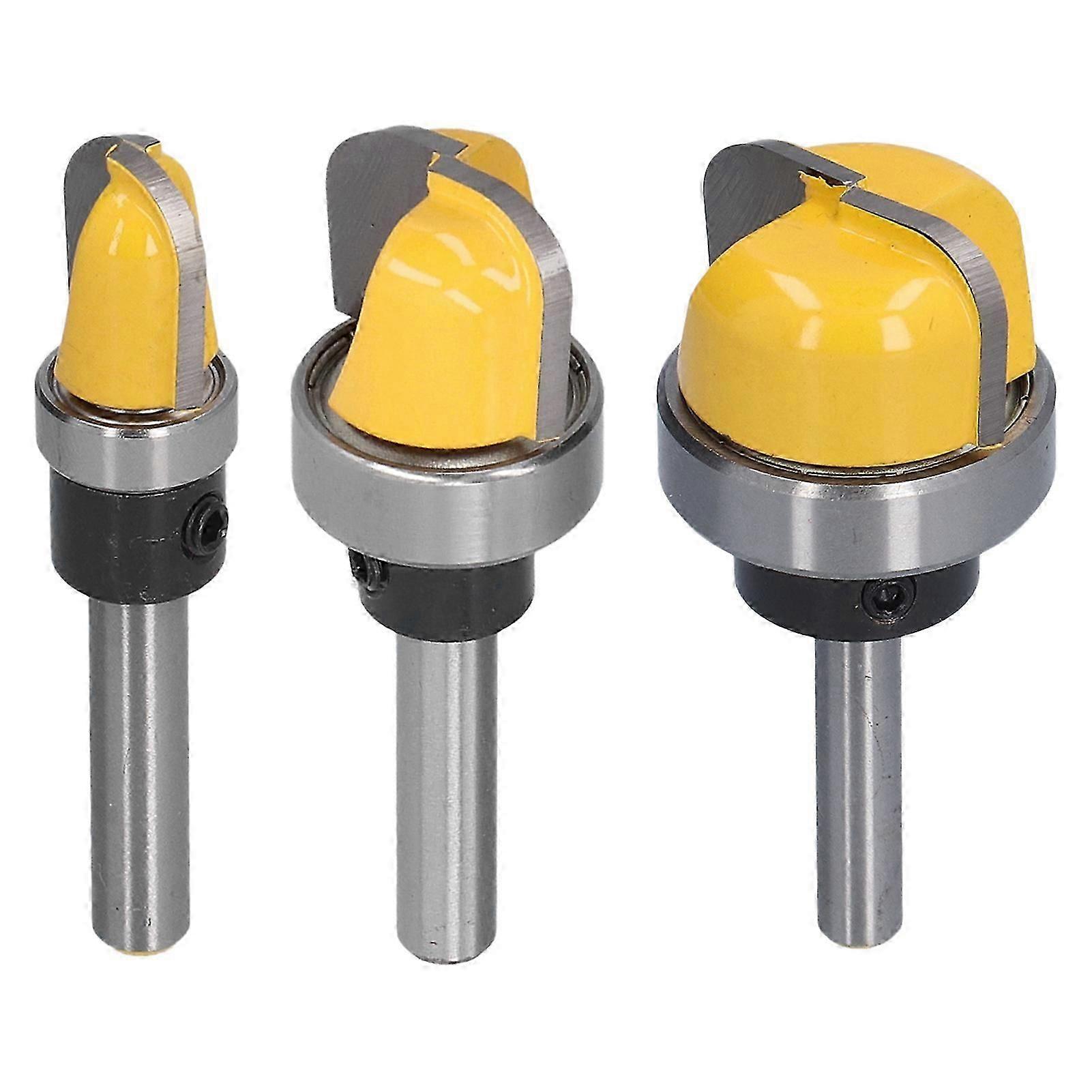 Round Nose Bit Core Box Bowl Tray Template Dish Carving Router Cutter with Bearing 1/4in Shank1?1/8in 3/4in 1/2in