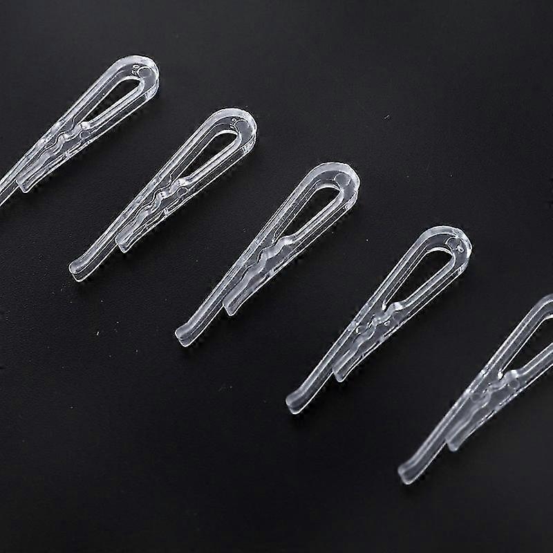 120 U-Shape Clear Durable Plastic Alligator Clips for Crafts.Clear Alligator Clips for Fabric.Clear Clothes Pins for Stockings. (120 Pack)