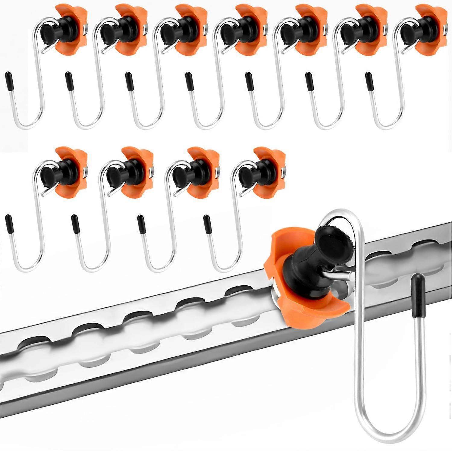 ® Pack of 6 Hooks for Airline Rail, Airline Rail Fitting for Hanging Items up to 50 kg