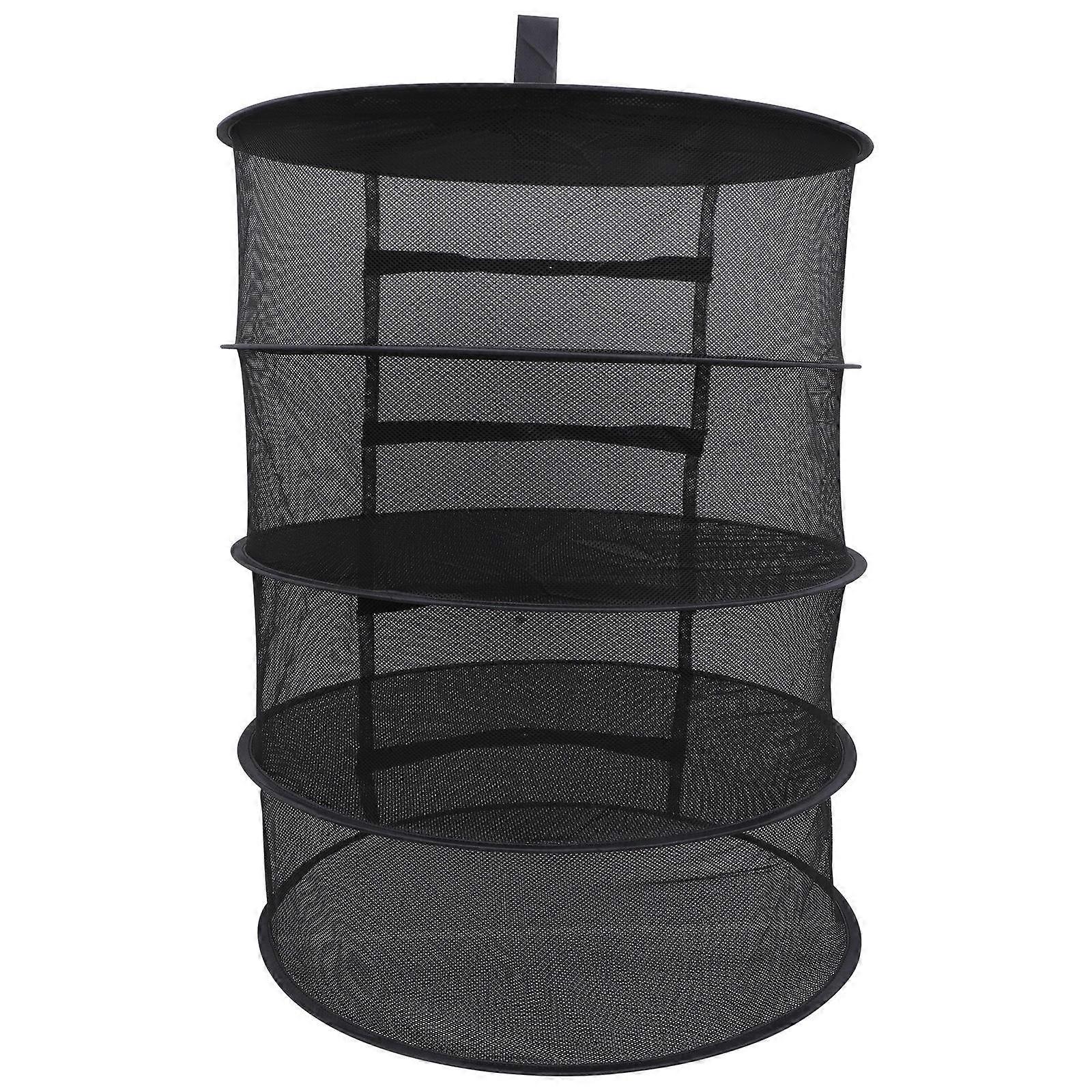 Herb Drying Rack Foldable Drying Rack for Vegetables and Herbs Made of Black Mesh and Steel for Breathable Drying 1Set