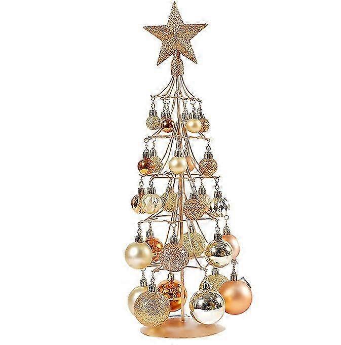 Tabletop Metal Tree Lamp Spiral Display Stand with Crystal Balls Ch...